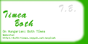 timea both business card